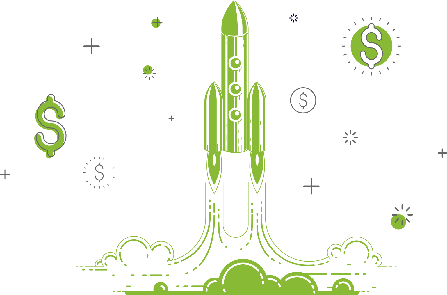Financial growth illustration